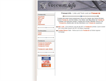 Tablet Screenshot of freewar.tiramon.de